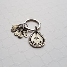 Load image into Gallery viewer, Tree of life grandma keychain with kids&#39; initials