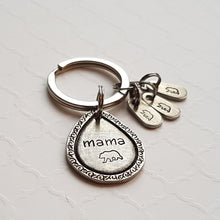 Load image into Gallery viewer, Mama bear keychain with baby bear charms