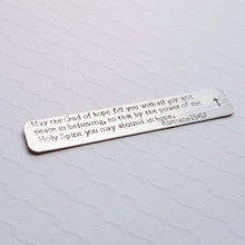 Load image into Gallery viewer, custom stamped religious verse bookmark