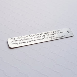 custom stamped religious verse bookmark