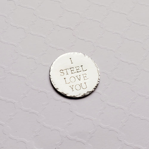 11th anniversary steel pocket coin