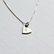 Load image into Gallery viewer, 11th anniversary steel heart necklace