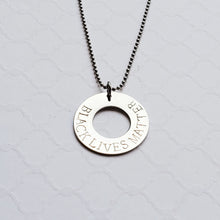 Load image into Gallery viewer, steel Black Lives Matter washer necklace