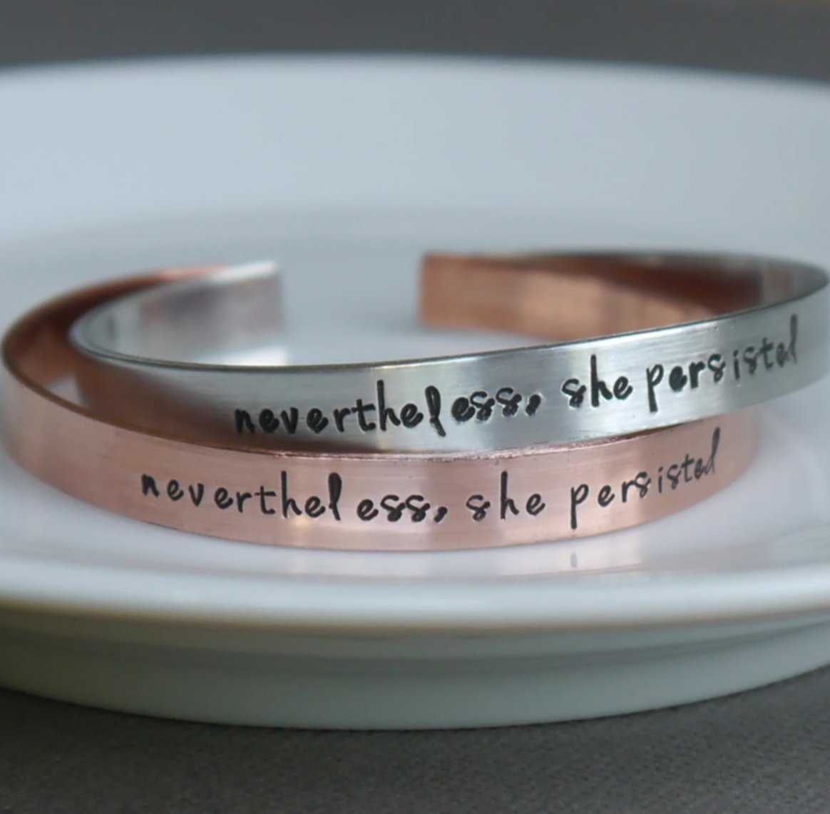 nevertheless she persisted cuff bracelet