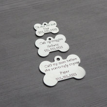 Load image into Gallery viewer, Bone shaped funny dog tags