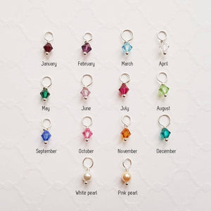 Two-layer birthstone necklace